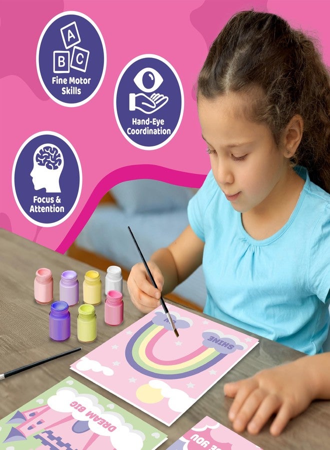 jackinthebox Paint by Number Unicorn - 3 Pack Painting Kit for Kids, DIY Printed Canvas, Easy Paint by Number for Girls & Boys, Great Christmas & Holiday Gift, Paint by Numbers for Kids Ages 6 7 8 9 - Image 5